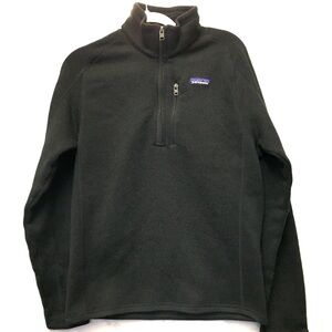 Patagonia 1/4 Zip Knit Sweater Sweatshirt Small Black Classic Casual Preppy